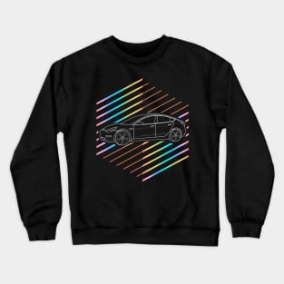 Retro 80s Electric Car Crewneck Sweatshirt